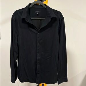 Express Black Dress Shirt Formal Elegance